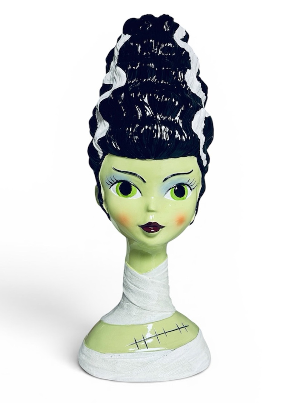 Halloween Viral TikTok Bride Of Frankenstein Stein Halloween Bust Statue. 14”